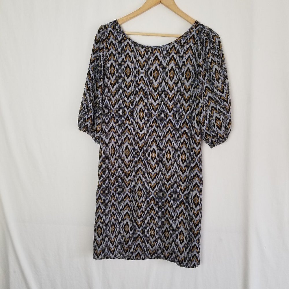 Fab'rik Boho 3/4 sleeve low back midi dress women's size Small (298)